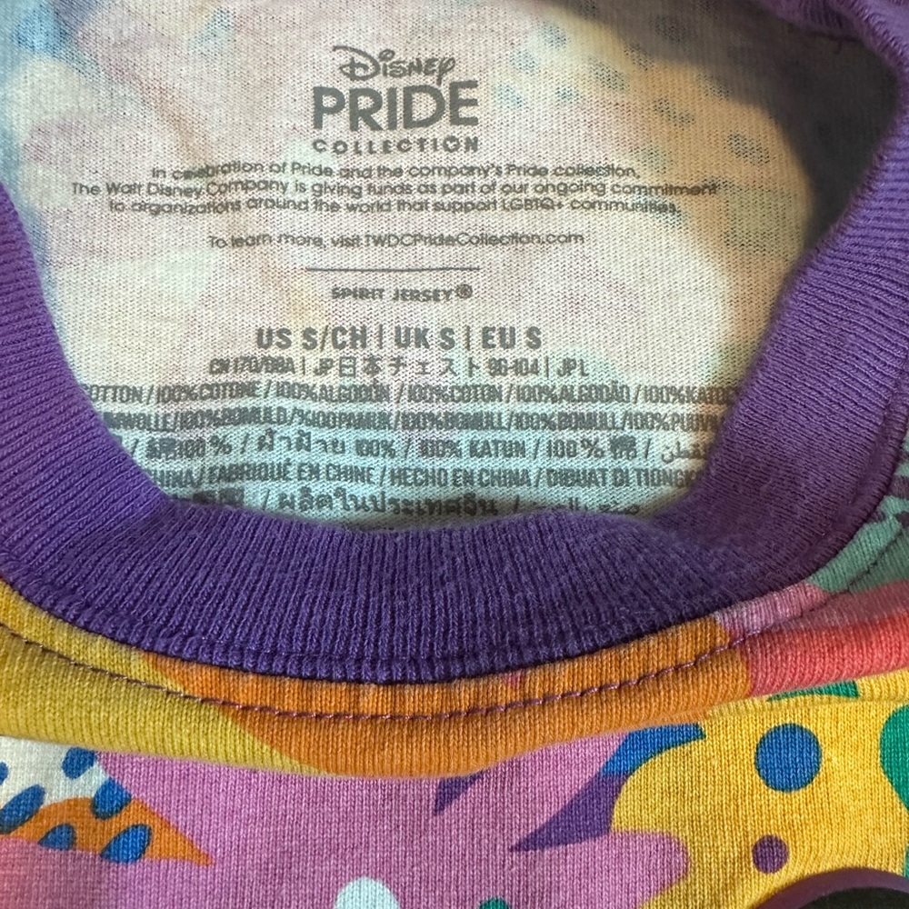 Disney Pride Multicolor Mickey Mouse Rainbow Long Sleeve Top - Picture 5 of 6